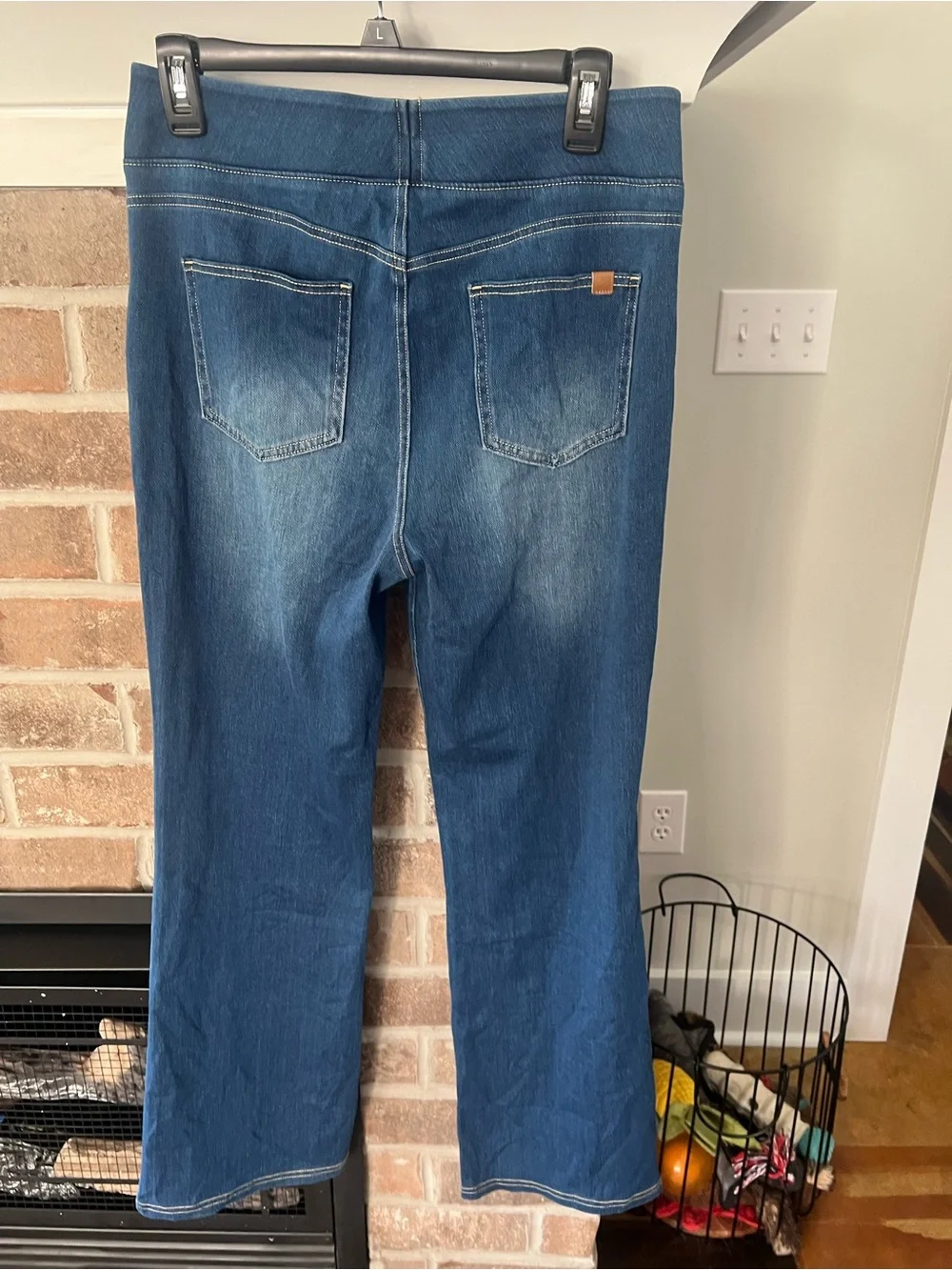 HALARA Women's Dark Blue Wide-Leg Pull-On Jeans - Picture 3 of 3